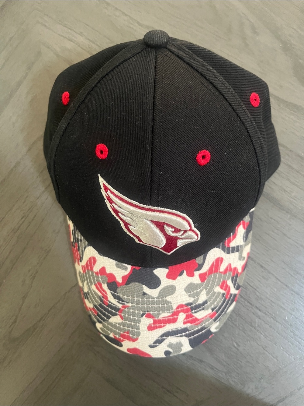 Arizona Cardinals Black & Red Camo Baseball Cap